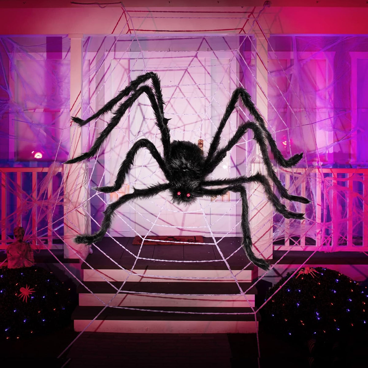 JOYIN SC-SP01 Adjustable-Leg Halloween Spider Decoration – Black – product detail