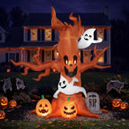 Joiedomi RH-120-2000U4-1,30048 8-Foot Halloween Tree, Ghost, Pumpkin & Tombstone Inflatable – Brown, Orange, White – product detail