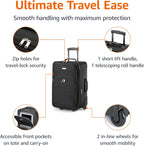 Amazon Basics Softside Luggage Set, 23-Inch Suitcase & 15-Inch Tote