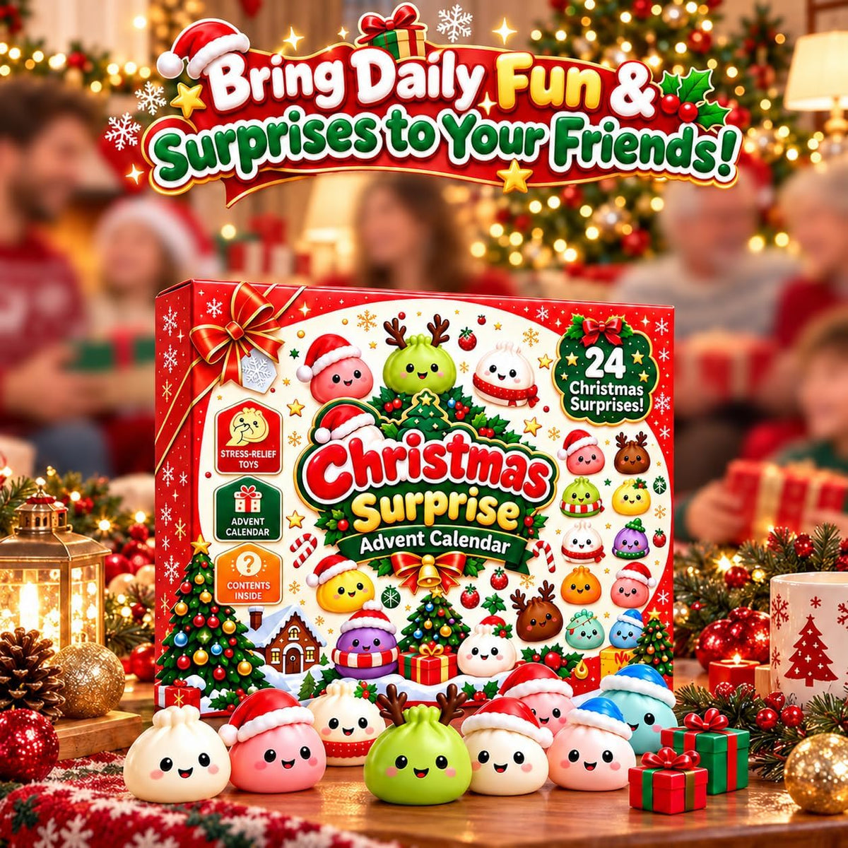 Christmas Squishy Advent Calendar 2026, 24-Day Surprise Squishies Countdown · 4