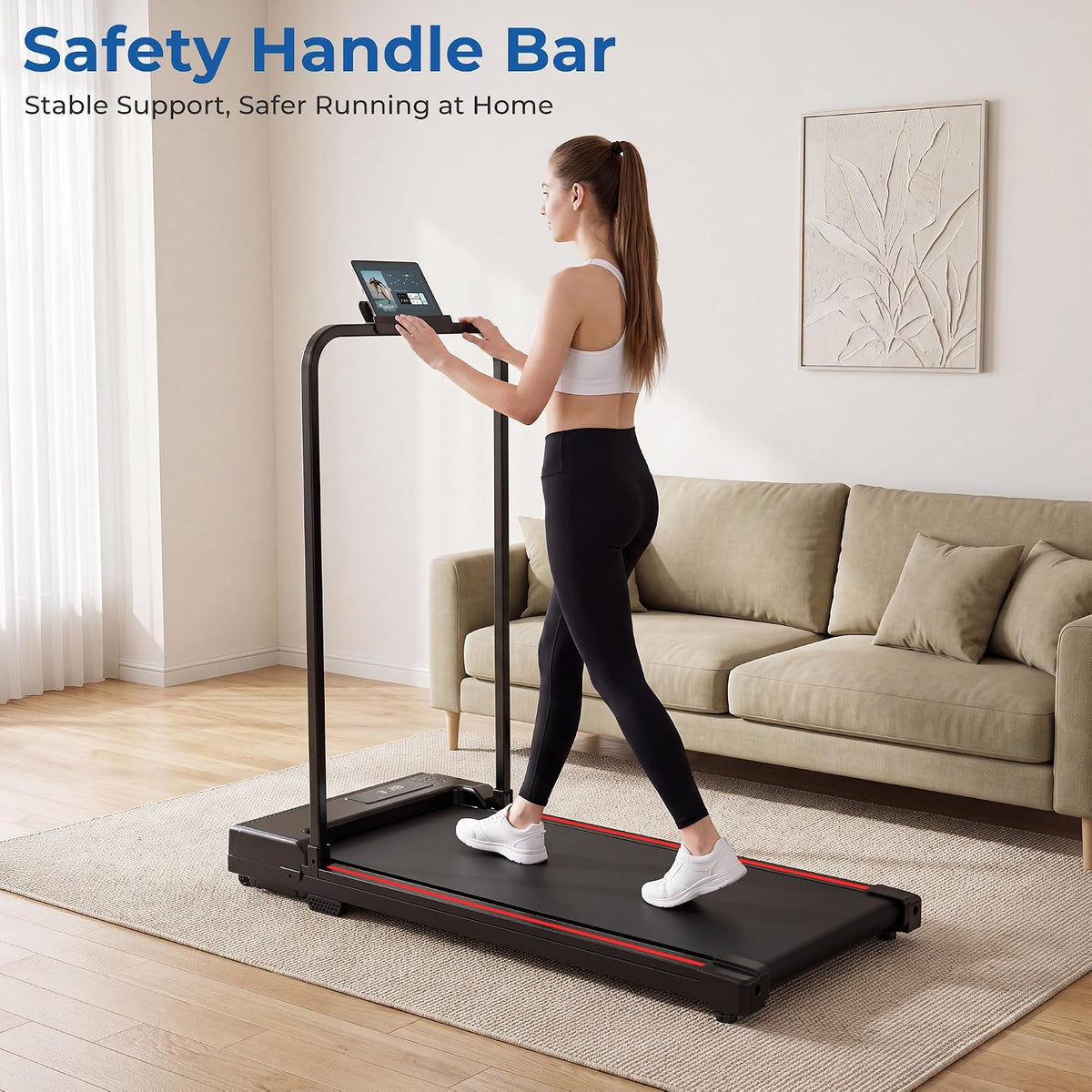Qyraenix 930ZF Under-Desk Walking Treadmill – Red – product detail