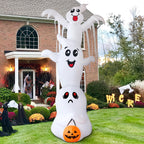 GOOSH D-69119 9.8-Foot Halloween Stacked Three Ghosts Inflatable – White – product detail
