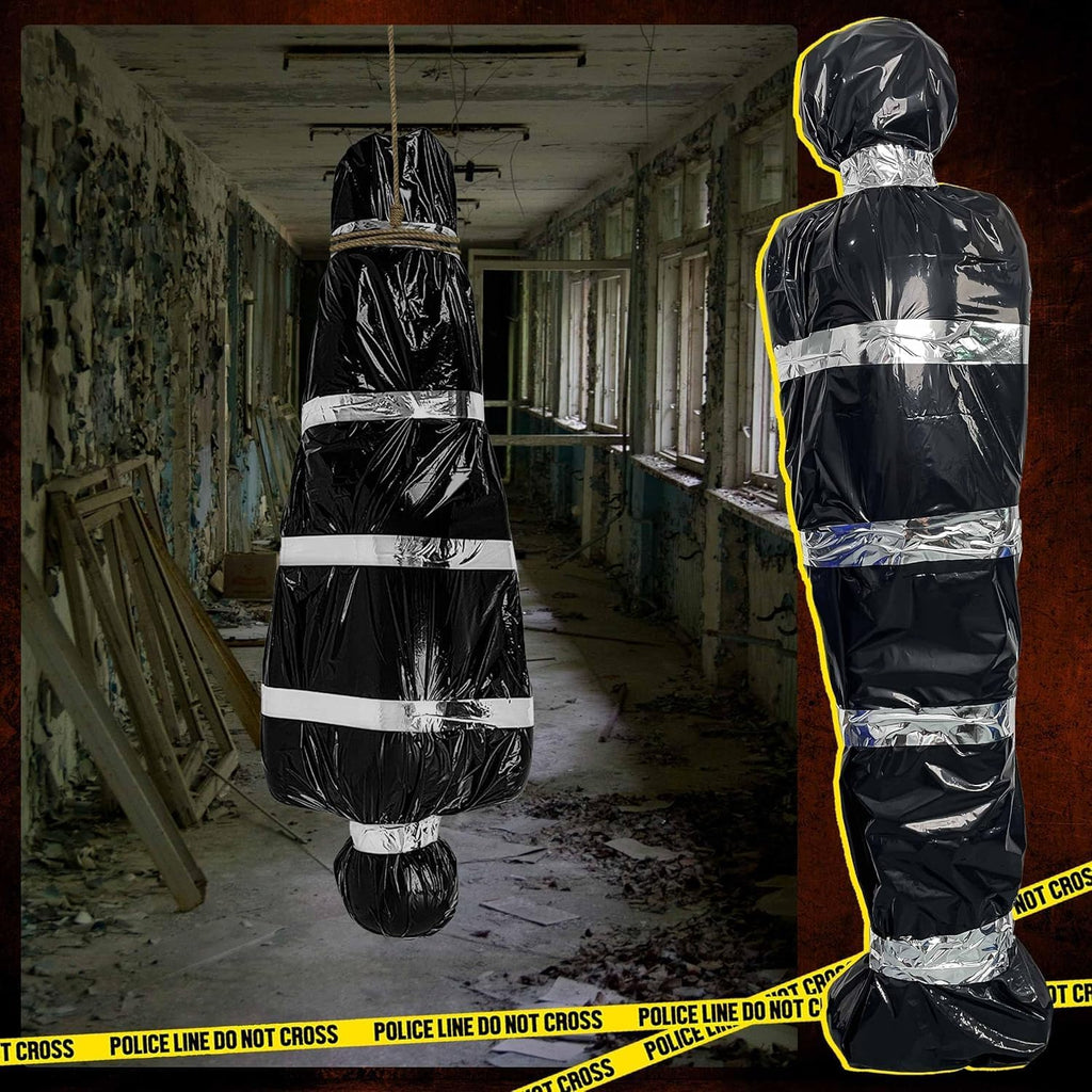 AnanBros JUTU-CD 5-Foot Halloween Inflatable Mannequin & Body Bag Prop Set – Silver,Black – product detail