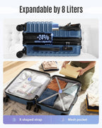 LIGHT FLIGHT LF4105006 Carry-On Suitcase – 20 Inch, Blue – Blue / 20 Inch – product detail