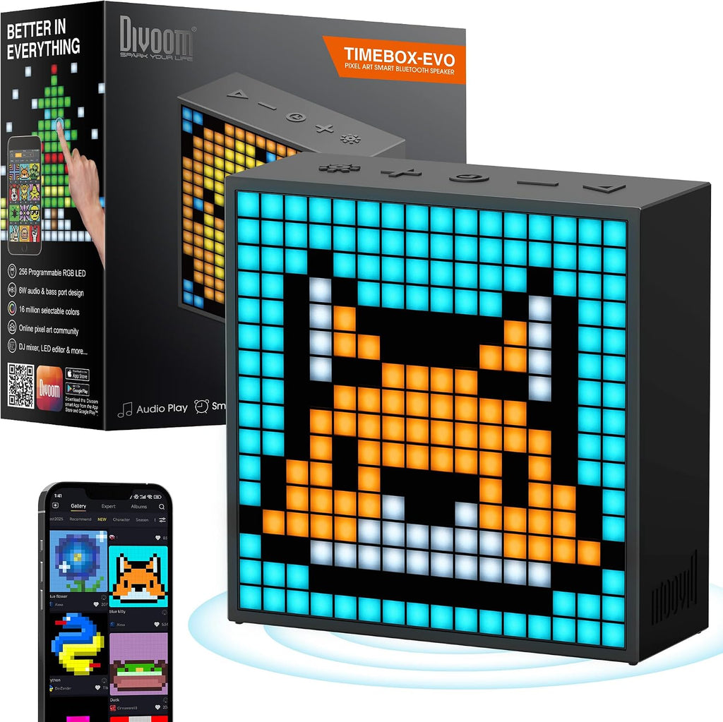 Divoom TimeBox Evo Pixel-Art Bluetooth Speaker