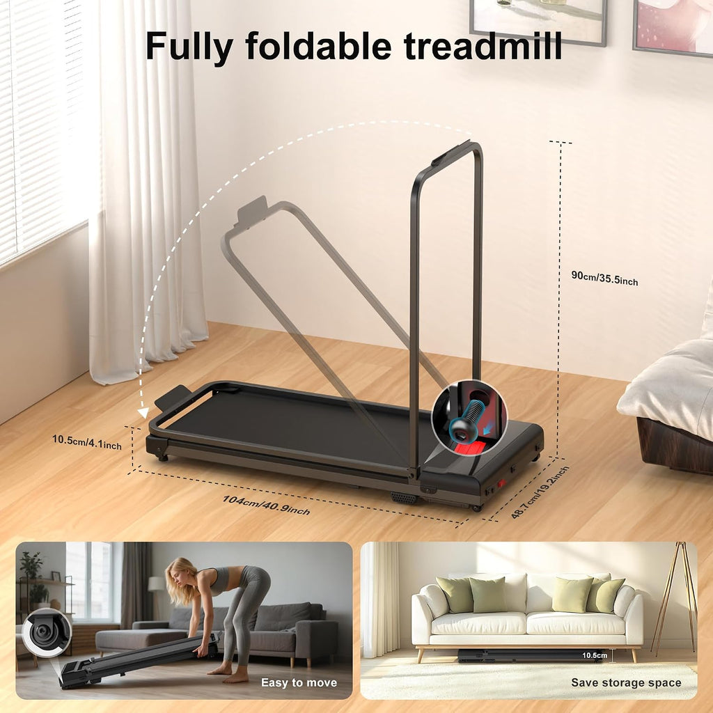 Terluxra 3BXFS-930iF Under-Desk Walking Treadmill – Black-Red – product detail