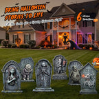 KLYRO 6-Pack 17-Inch Printed Halloween Tombstone Yard Signs – 17 Inch, Black – Black / 17 Inch – product detail