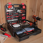 KingTool DS-HDT001 325-Piece Home Repair Tool Kit with Drawer Case – Red, Black – product detail