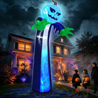 TURNMEON J-12V30W 14-Foot Halloween Pumpkin & Ghost Inflatable – Blue – product detail