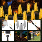 Betrihyes 6-Pack Solar Halloween Ghost Path Lights