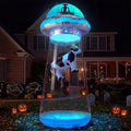 Joiedomi 9-Foot Halloween UFO & Alien Inflatable – Blue