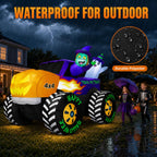 zukakii QM-WS-033 8-Foot Halloween Monster Truck & Pumpkin Inflatable – Purple – product detail