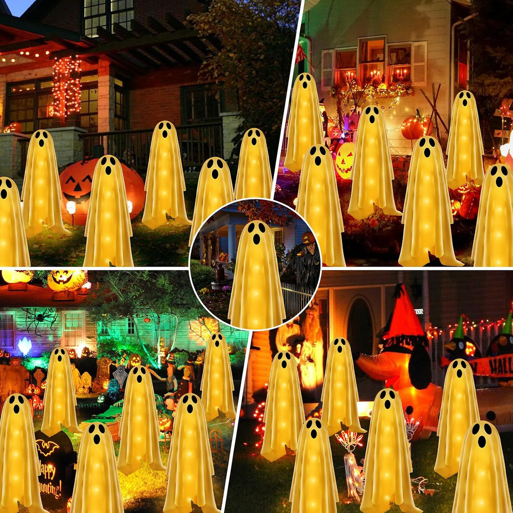 Betrihyes 6-Pack Solar Halloween Ghost Path Lights