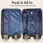 VIVIcity HW-BaoWen-20in Carry-On Suitcase – S (20 In Carry-on), Leopard Print – Leopard Print / S (20 In Carry-on) – product detail