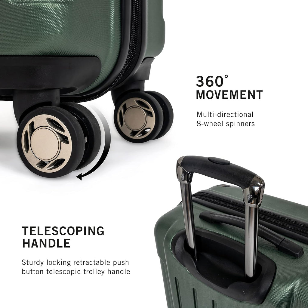 Kenneth Cole REACTION 5707206C Hardside Carry-On Suitcase – 20-Inch Carry On, Cilantro – Cilantro / 20-Inch Carry On – product detail