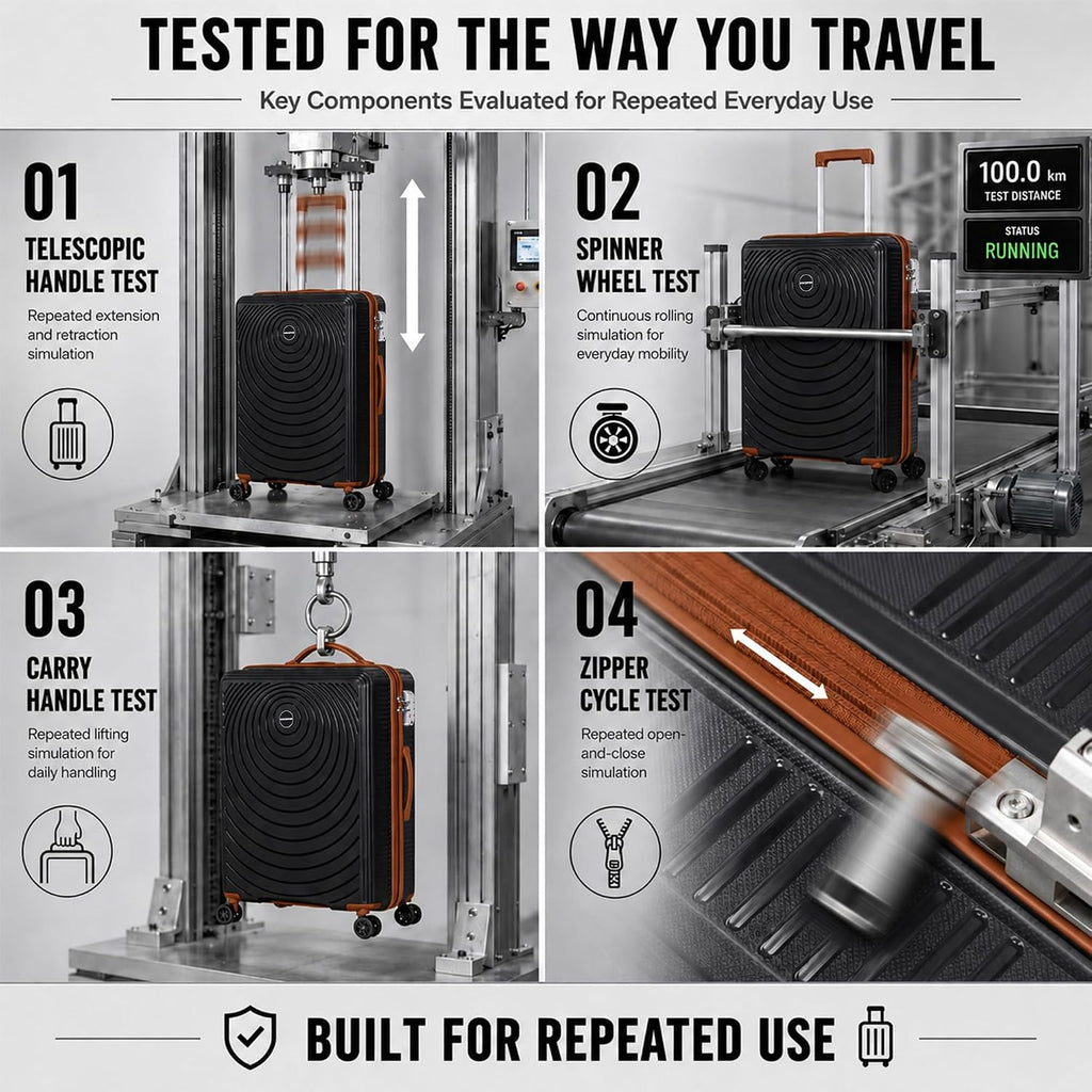 CONCEPTEN CON-LS28PP-BK Luggage Set – 5 Piece Sets (21/25/29/Db/Tb), Black – Black / 5 Piece Sets (21/25/29/Db/Tb) – product detail