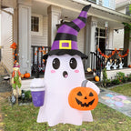 GOOSH 69656 6.2-Foot Halloween Ghost & Pumpkin Inflatable – white – product detail