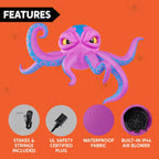JOYIN 18672 10-Foot Halloween Octopus Inflatable – Blue-tentacled Octopus – product detail