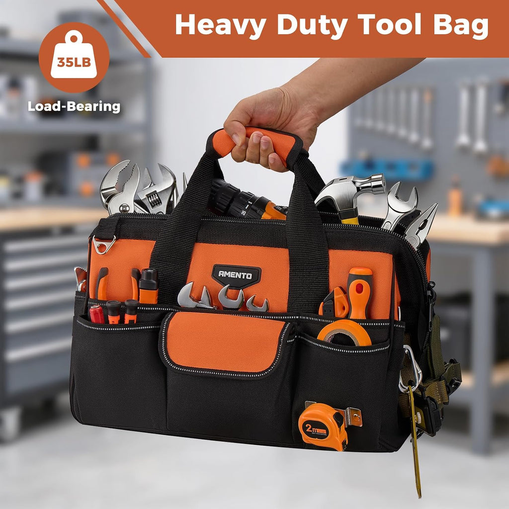 Amento 22-Pocket Oxford Tool Bag, 16 or 18 Inch
