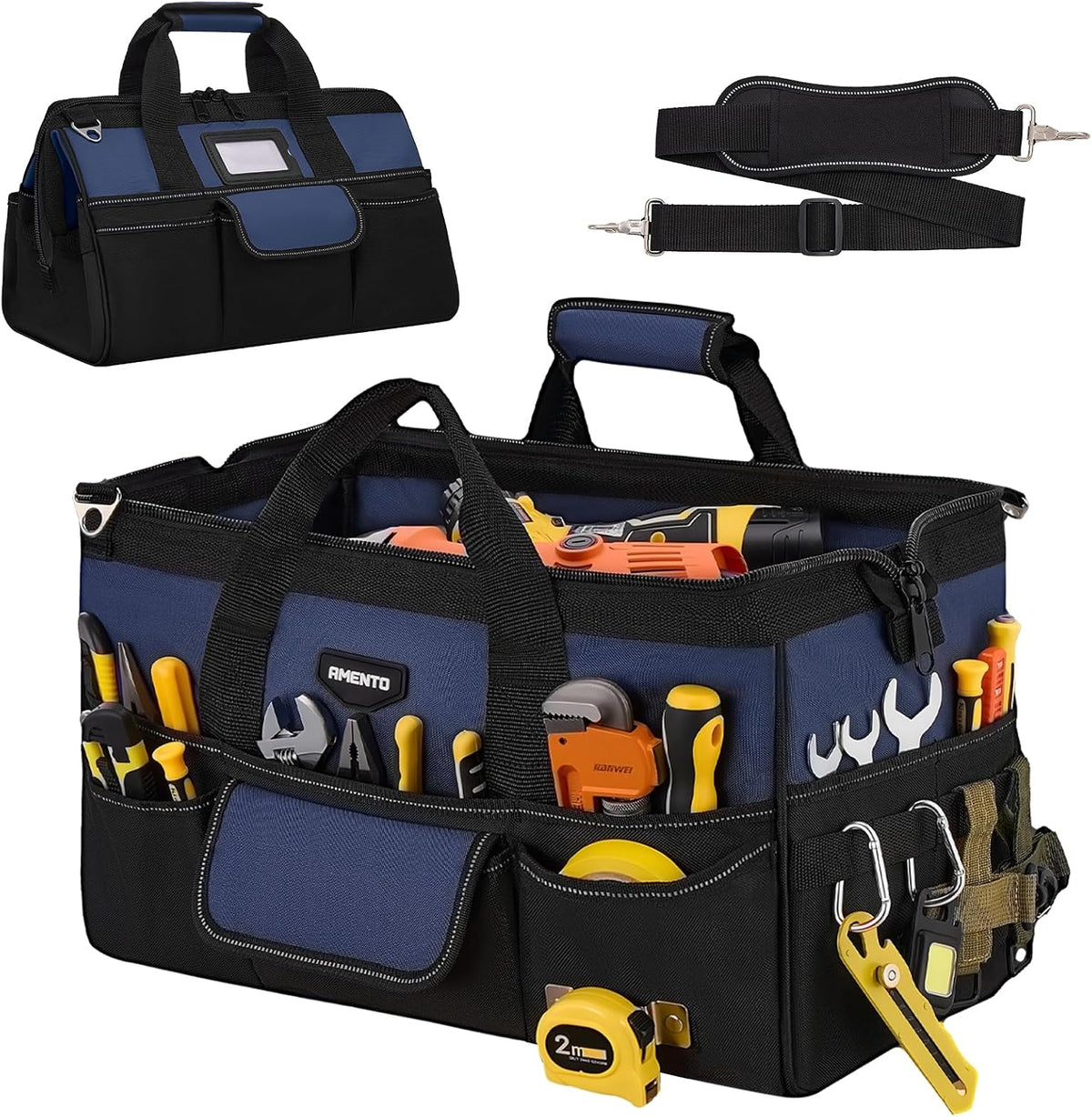 Amento 22-Pocket Oxford Tool Bag, 16 or 18 Inch