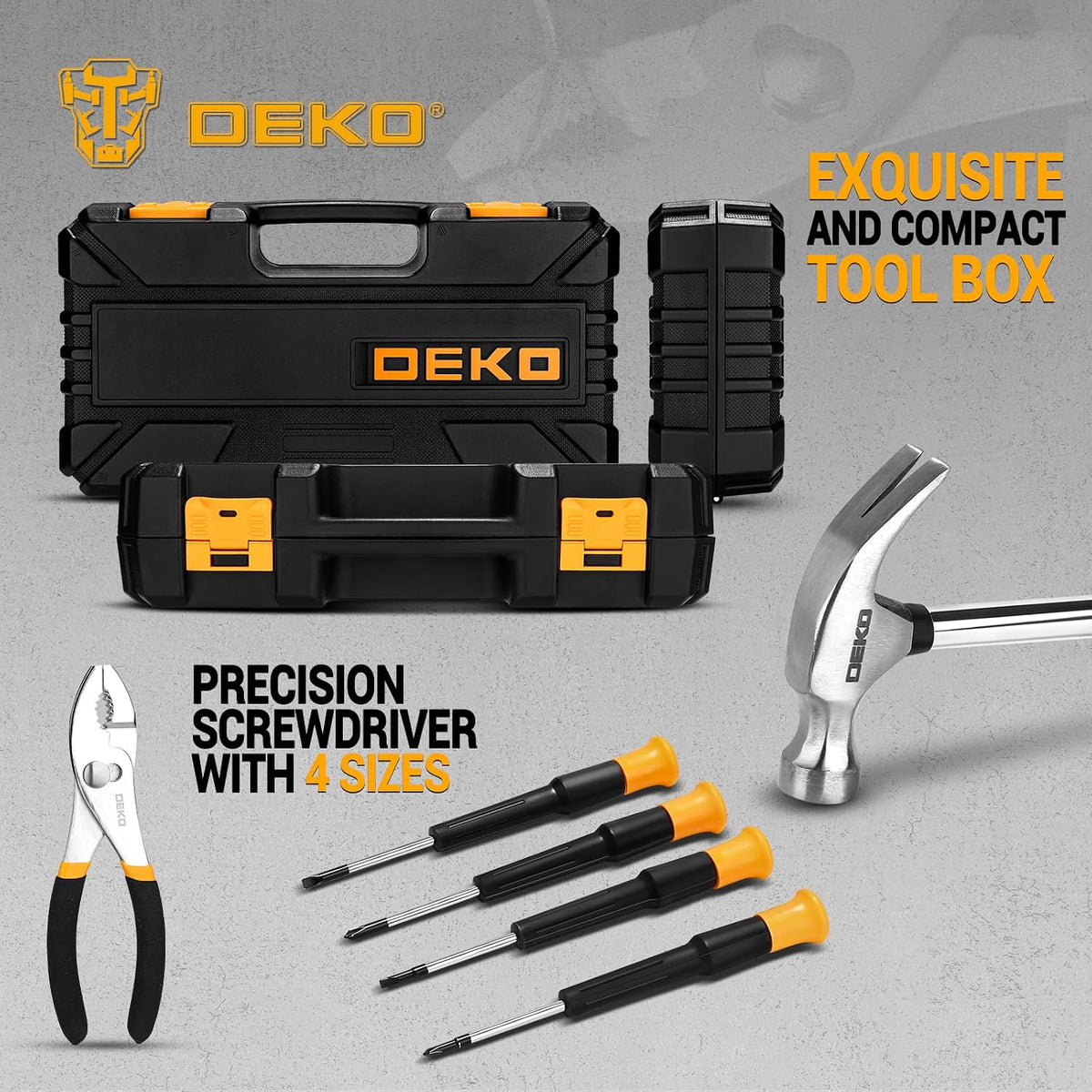 DEKOPRO DKMT62 62-Piece Household Hand Tool Kit – product detail