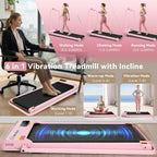 ANCHEER Under-Desk Walking Treadmill – Pink Rose Gold – product detail