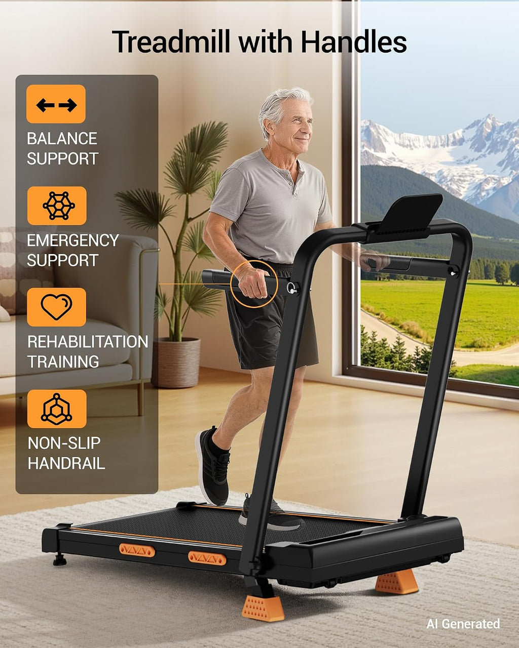 CURSOR FITNESS Under-Desk Walking Treadmill – Carbon Black – product detail