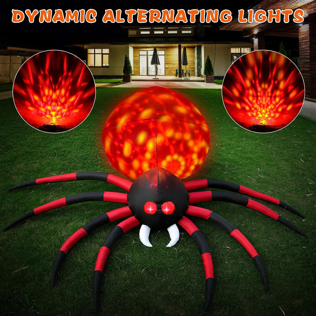 FunFanso CQUS-48 6-Foot Halloween Spider Inflatable – 6FT Spider, Colorful – 6FT Spider / Colorful – product detail