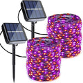 Joomer 2-Pack 240-LED Halloween Solar String Lights – 2*120LED, Orange+Purple