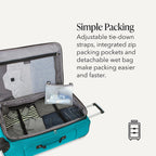 SwissGear Sion Expandable Softside Suitcase – Teal / Checked-Large 29-Inch – product detail