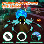 zukakii QM-WS-003 12-Foot Halloween Spider Inflatable – Cyan – product detail