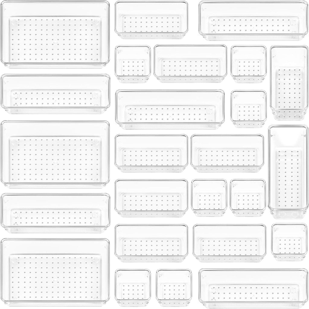 Vtopmart Clear Drawer Organizer Trays, 25-Pack