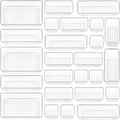 Vtopmart Clear Drawer Organizer Trays, 25-Pack