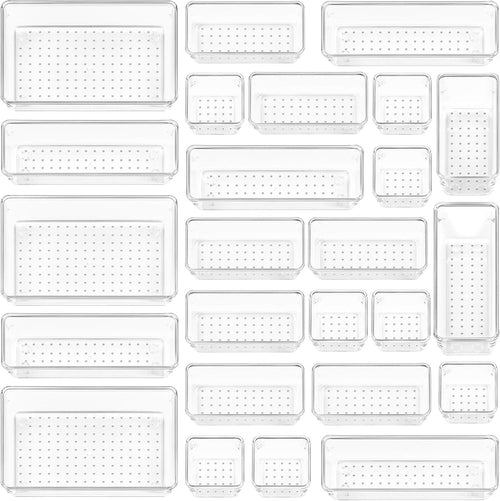 Vtopmart Clear Drawer Organizer Trays, 25-Pack