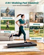 DeerRun Under-Desk Walking Treadmill – Matte Black – product detail