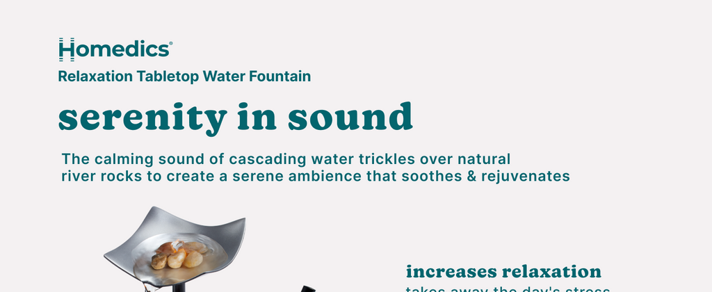 Homedics Silver Springs Tabletop Water Fountain