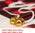 Ivenf Merry Christmas Porch Banners, Red and Black Plaid, Set of 2