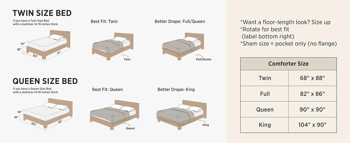 Bedsure Brown Gingham Queen Comforter Set, 3 Pieces