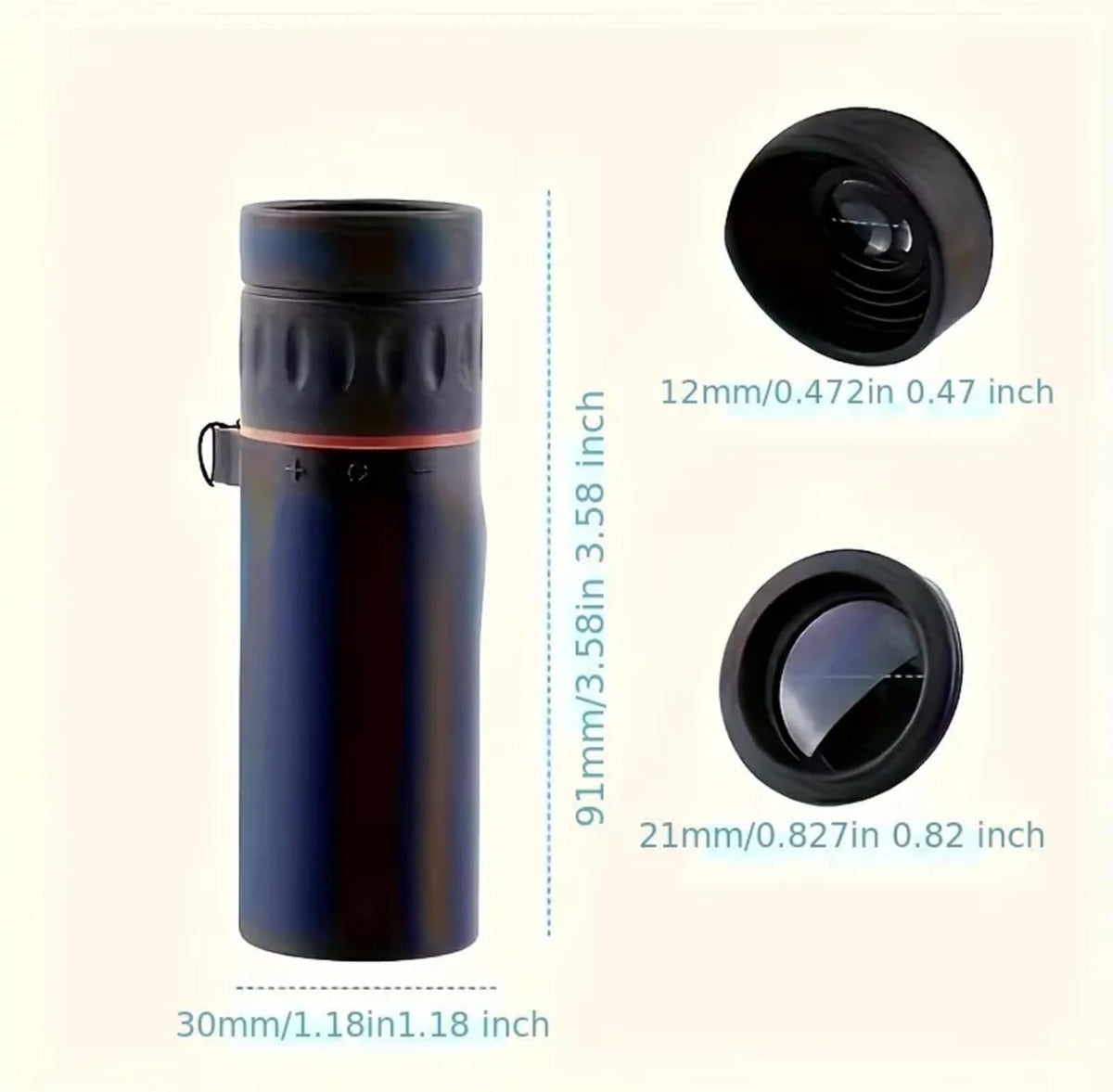 Compact 8x21 Handheld Monocular