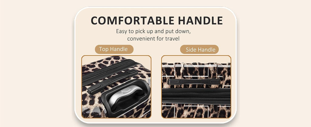 VIVIcity HW-BaoWen-20in Carry-On Suitcase – S (20 In Carry-on), Leopard Print – Leopard Print / S (20 In Carry-on) – product detail