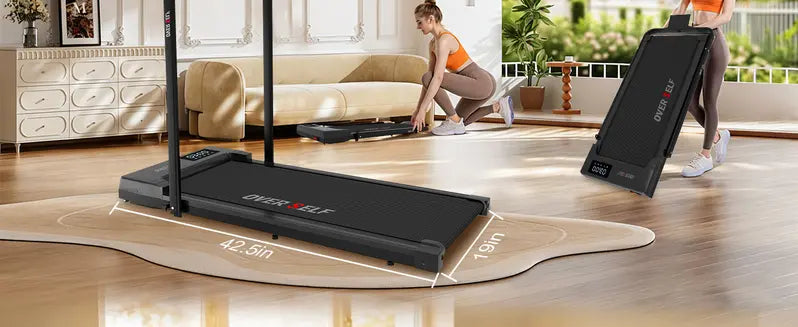 OVER SELF 2-in-1 Foldable Treadmill - 2in1 Walk/Roll, Remote Control, Adjustable Incline, Low Noise, Portable Compact Design, Indoor Exercise Home Gym Cardio Equipment, Caminadora, DealsForYouDays · 14