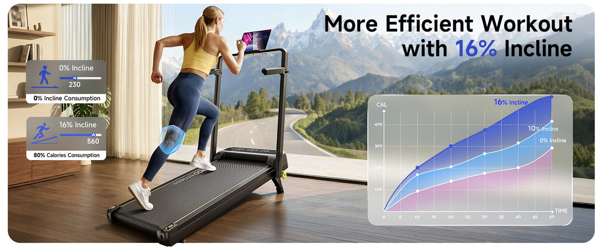 YPOO M4138L Walking Treadmill – Dark Black – product detail