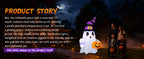 GOOSH 69656 6.2-Foot Halloween Ghost & Pumpkin Inflatable – white – product detail