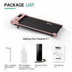 TKW 3-in-1 Walking pad,Pink Walkingpad,Light weight Treadmill, Capacity,Low-Noise Motor Walking Pad, Remote Control & Wheels for Easy mobility, LED Display，Vibration Walking pad · 10