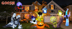 GOOSH 69076 8-Foot Halloween Dead Tree & Owl & Ghost Inflatable – yellow – product detail
