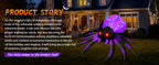 GOOSH 69087 5-Foot Halloween Spider Inflatable – 5 FT Purple – product detail