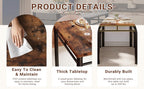 IRONCK Five-Piece Dining Set with Four Chairs, Rustic Brown