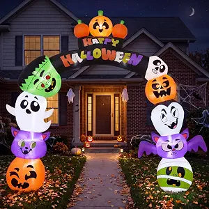 Joiedomi JOI-LZ-30612 8-Foot Halloween Pumpkin Archway Inflatable – Multicolor