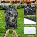 KLYRO 6-Pack 17-Inch Printed Halloween Tombstone Yard Signs – 17 Inch, Black – Black / 17 Inch – product detail