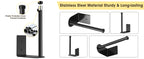 Durmmur Stainless Steel Hat Holders, Black, 2-Pack, 6 in